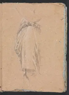 Verona Sketchbook: Drapery study with elbow (page 5), 1760. Creator: Francesco Lorenzi (Italian, 1723-1787)