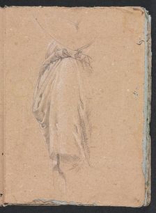 Verona Sketchbook: Drapery study with elbow (page 5), 1760. Creator: Francesco Lorenzi (Italian, 1723-1787)