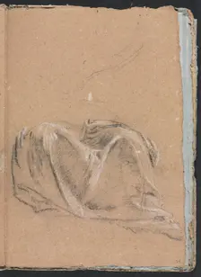 Verona Sketchbook: Drapery study (page 35), 1760. Creator: Francesco Lorenzi (Italian, 1723-1787)