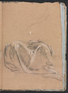 Verona Sketchbook: Drapery study (page 35), 1760. Creator: Francesco Lorenzi (Italian, 1723-1787)