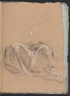 Verona Sketchbook: Drapery study (page 35), 1760. Creator: Francesco Lorenzi (Italian, 1723-1787)