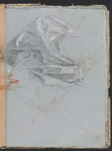 Verona Sketchbook: Drapery study (page 37), 1760. Creator: Francesco Lorenzi (Italian, 1723-1787)