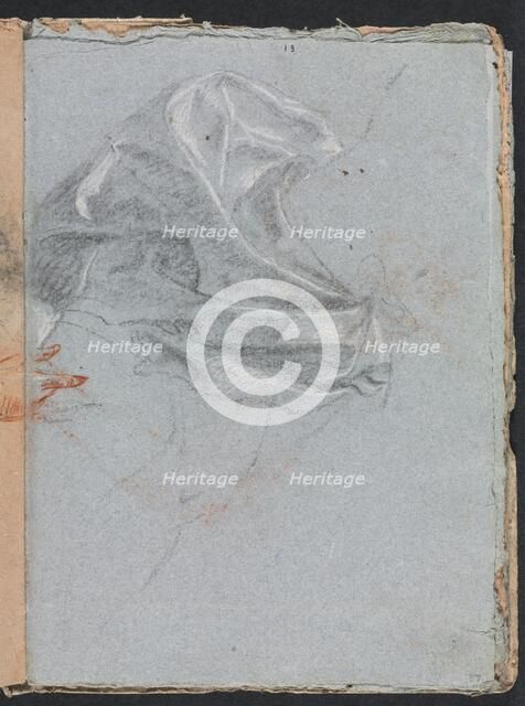 Verona Sketchbook: Drapery study (page 37), 1760. Creator: Francesco Lorenzi (Italian, 1723-1787).