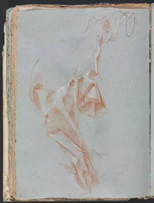 Verona Sketchbook: Drapery study (page 38), 1760. Creator: Francesco Lorenzi (Italian, 1723-1787)