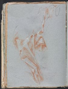 Verona Sketchbook: Drapery study (page 38), 1760. Creator: Francesco Lorenzi (Italian, 1723-1787)