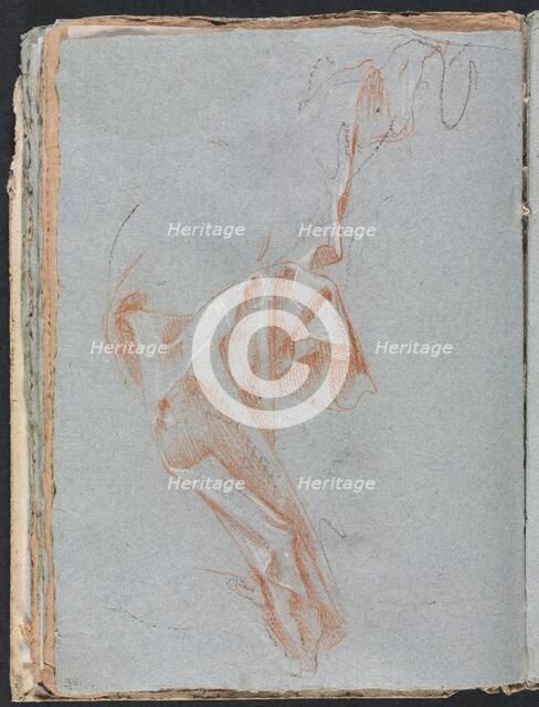 Verona Sketchbook: Drapery study (page 38), 1760. Creator: Francesco Lorenzi (Italian, 1723-1787).