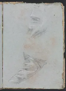 Verona Sketchbook: Drapery study (page 39), 1760. Creator: Francesco Lorenzi (Italian, 1723-1787)