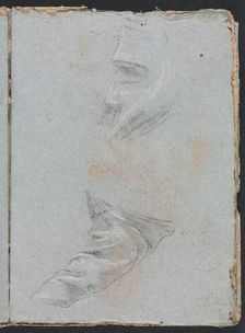 Verona Sketchbook: Drapery study (page 39), 1760. Creator: Francesco Lorenzi (Italian, 1723-1787)