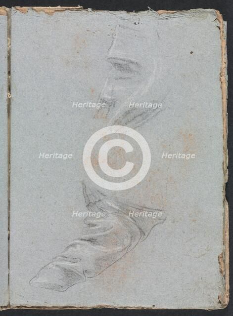 Verona Sketchbook: Drapery study (page 39), 1760. Creator: Francesco Lorenzi (Italian, 1723-1787).