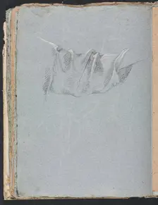 Verona Sketchbook: Drapery study (page 48), 1760. Creator: Francesco Lorenzi (Italian, 1723-1787)
