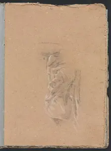 Verona Sketchbook: Drapery study (page 41), 1760. Creator: Francesco Lorenzi (Italian, 1723-1787)