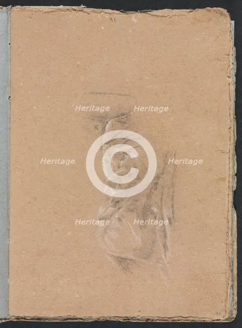 Verona Sketchbook: Drapery study (page 41), 1760. Creator: Francesco Lorenzi (Italian, 1723-1787).