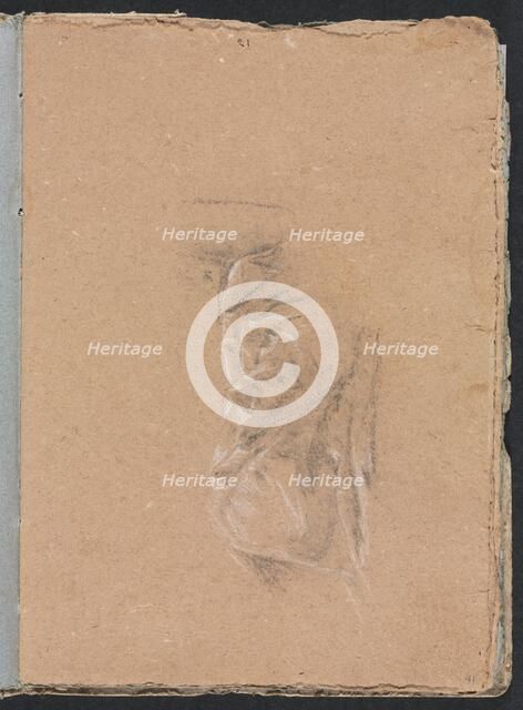 Verona Sketchbook: Drapery study (page 41), 1760. Creator: Francesco Lorenzi (Italian, 1723-1787).