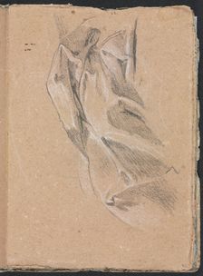 Verona Sketchbook: Drapery study (page 43), 1760. Creator: Francesco Lorenzi (Italian, 1723-1787)