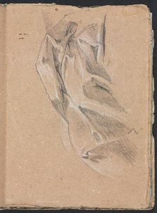 Verona Sketchbook: Drapery study (page 43), 1760. Creator: Francesco Lorenzi (Italian, 1723-1787)