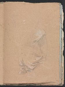Verona Sketchbook: Drapery study (page 57), 1760. Creator: Francesco Lorenzi (Italian, 1723-1787)