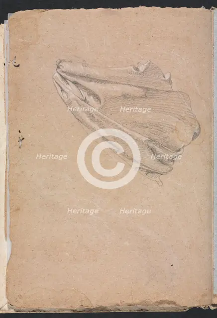 Verona Sketchbook: Drapery study (page 6), 1760. Creator: Francesco Lorenzi (Italian, 1723-1787).