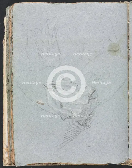 Verona Sketchbook: Drapery study (page 84), 1760. Creator: Francesco Lorenzi (Italian, 1723-1787).