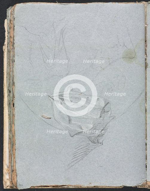 Verona Sketchbook: Drapery study (page 84), 1760. Creator: Francesco Lorenzi (Italian, 1723-1787).