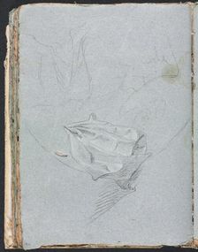Verona Sketchbook: Drapery study (page 84), 1760. Creator: Francesco Lorenzi (Italian, 1723-1787)
