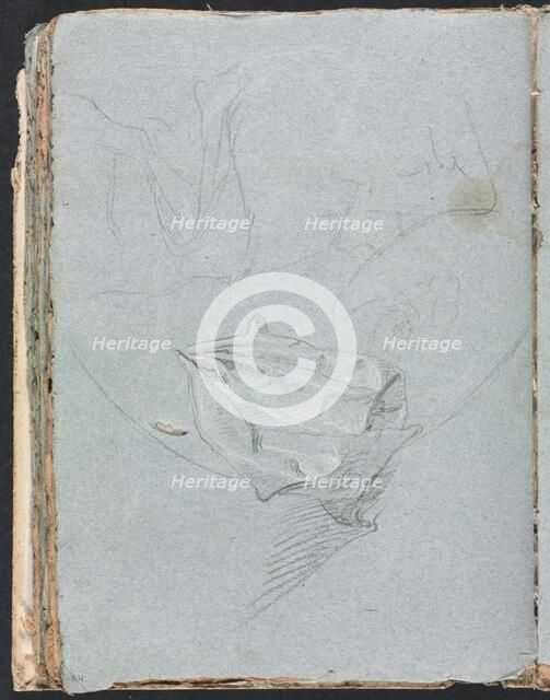 Verona Sketchbook: Drapery study (page 84), 1760. Creator: Francesco Lorenzi (Italian, 1723-1787).
