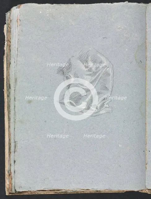 Verona Sketchbook: Drapery study (page 94), 1760. Creator: Francesco Lorenzi (Italian, 1723-1787).