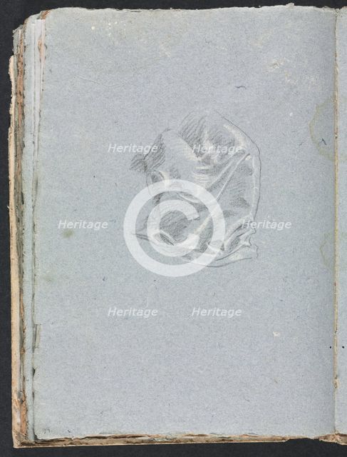 Verona Sketchbook: Drapery study (page 94), 1760. Creator: Francesco Lorenzi (Italian, 1723-1787).