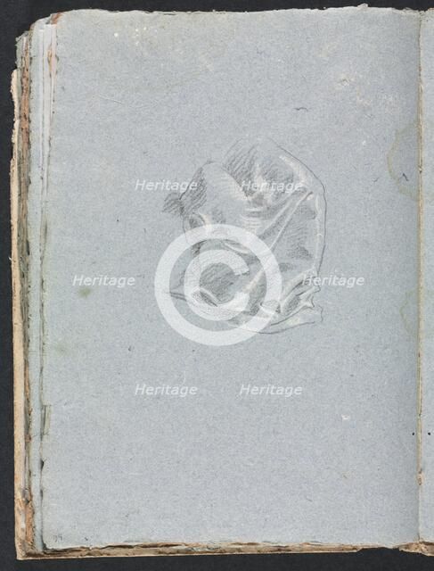 Verona Sketchbook: Drapery study (page 94), 1760. Creator: Francesco Lorenzi (Italian, 1723-1787).