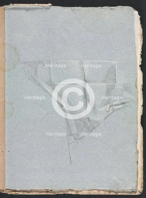 Verona Sketchbook: Drapery study (page 93), 1760. Creator: Francesco Lorenzi (Italian, 1723-1787).