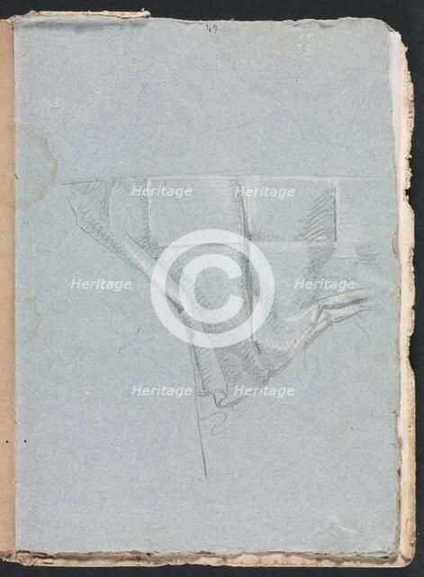 Verona Sketchbook: Drapery study (page 93), 1760. Creator: Francesco Lorenzi (Italian, 1723-1787).