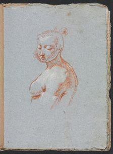 Verona Sketchbook: Female nude (page 27), 1760. Creator: Francesco Lorenzi (Italian, 1723-1787)