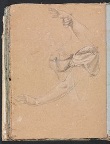 Verona Sketchbook: Female arms and hands with drapery (page 82), 1760. Creator: Francesco Lorenzi (Italian, 1723-1787)