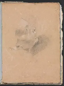 Verona Sketchbook: Female profile (page 65), 1760. Creator: Francesco Lorenzi (Italian, 1723-1787)
