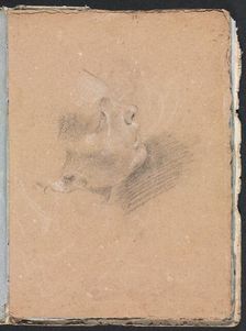 Verona Sketchbook: Female profile (page 65), 1760. Creator: Francesco Lorenzi (Italian, 1723-1787)
