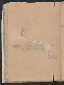 Verona Sketchbook: Female right arm and hand (page 44), 1760. Creator: Francesco Lorenzi (Italian, 1723-1787)