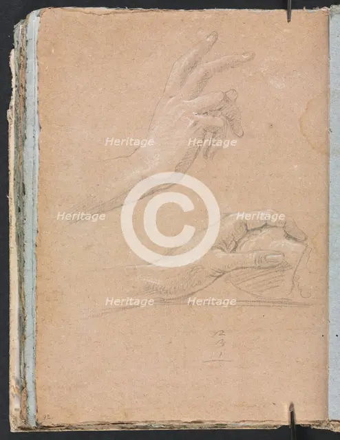 Verona Sketchbook: Hands (page 92), 1760. Creator: Francesco Lorenzi (Italian, 1723-1787).