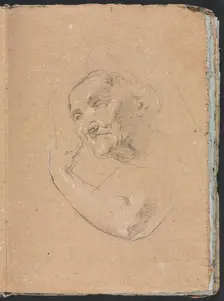 Verona Sketchbook: Head of a woman with left arm (page 13), 1760. Creator: Francesco Lorenzi (Italian, 1723-1787)