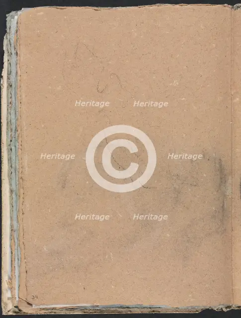 Verona Sketchbook: Indecipherable form (page 34), 1760. Creator: Francesco Lorenzi (Italian, 1723-1787).