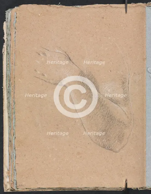 Verona Sketchbook: Left arm and hand (page 46), 1760. Creator: Francesco Lorenzi (Italian, 1723-1787).