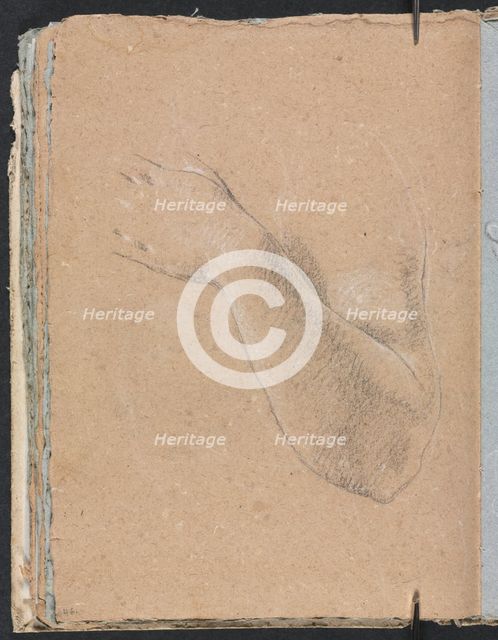 Verona Sketchbook: Left arm and hand (page 46), 1760. Creator: Francesco Lorenzi (Italian, 1723-1787).