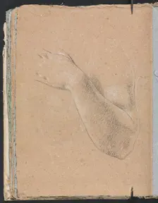 Verona Sketchbook: Left arm and hand (page 46), 1760. Creator: Francesco Lorenzi (Italian, 1723-1787)