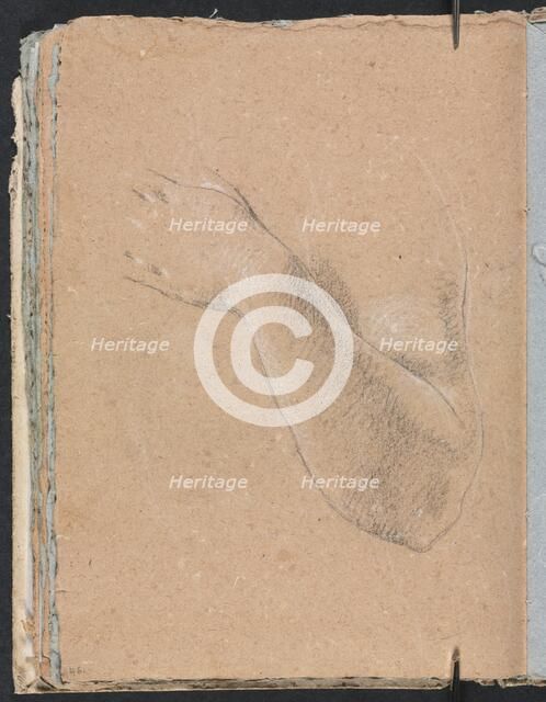 Verona Sketchbook: Left arm and hand (page 46), 1760. Creator: Francesco Lorenzi (Italian, 1723-1787).