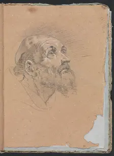 Verona Sketchbook: Monk (page 25), 1760. Creator: Francesco Lorenzi (Italian, 1723-1787)