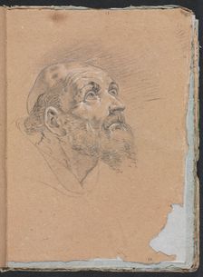 Verona Sketchbook: Monk (page 25), 1760. Creator: Francesco Lorenzi (Italian, 1723-1787)