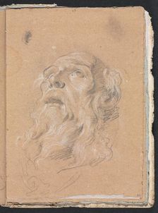 Verona Sketchbook: Male head (page 89), 1760. Creator: Francesco Lorenzi (Italian, 1723-1787)