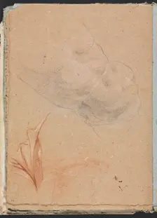 Verona Sketchbook: Nude male torso with drapery (page 16), 1760. Creator: Francesco Lorenzi (Italian, 1723-1787)