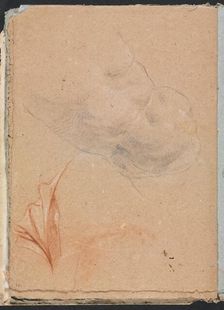 Verona Sketchbook: Nude male torso with drapery (page 16), 1760. Creator: Francesco Lorenzi (Italian, 1723-1787)