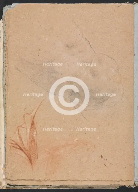 Verona Sketchbook: Nude male torso with drapery (page 16), 1760. Creator: Francesco Lorenzi (Italian, 1723-1787).