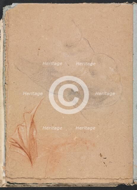 Verona Sketchbook: Nude male torso with drapery (page 16), 1760. Creator: Francesco Lorenzi (Italian, 1723-1787).