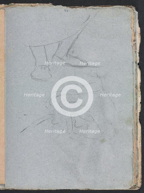 Verona Sketchbook: Study of feet (page 53), 1760. Creator: Francesco Lorenzi (Italian, 1723-1787).